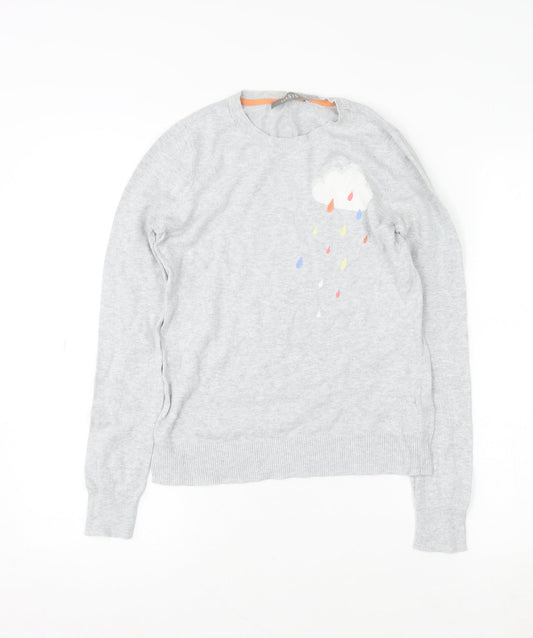 Womens UK Size XS Oasis Grey Pullover Jumper