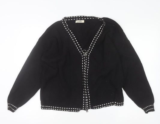 Womens UK Size M Glamify Black Cardigan Jumper