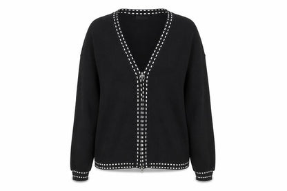 Womens UK Size M Glamify Black Cardigan Jumper