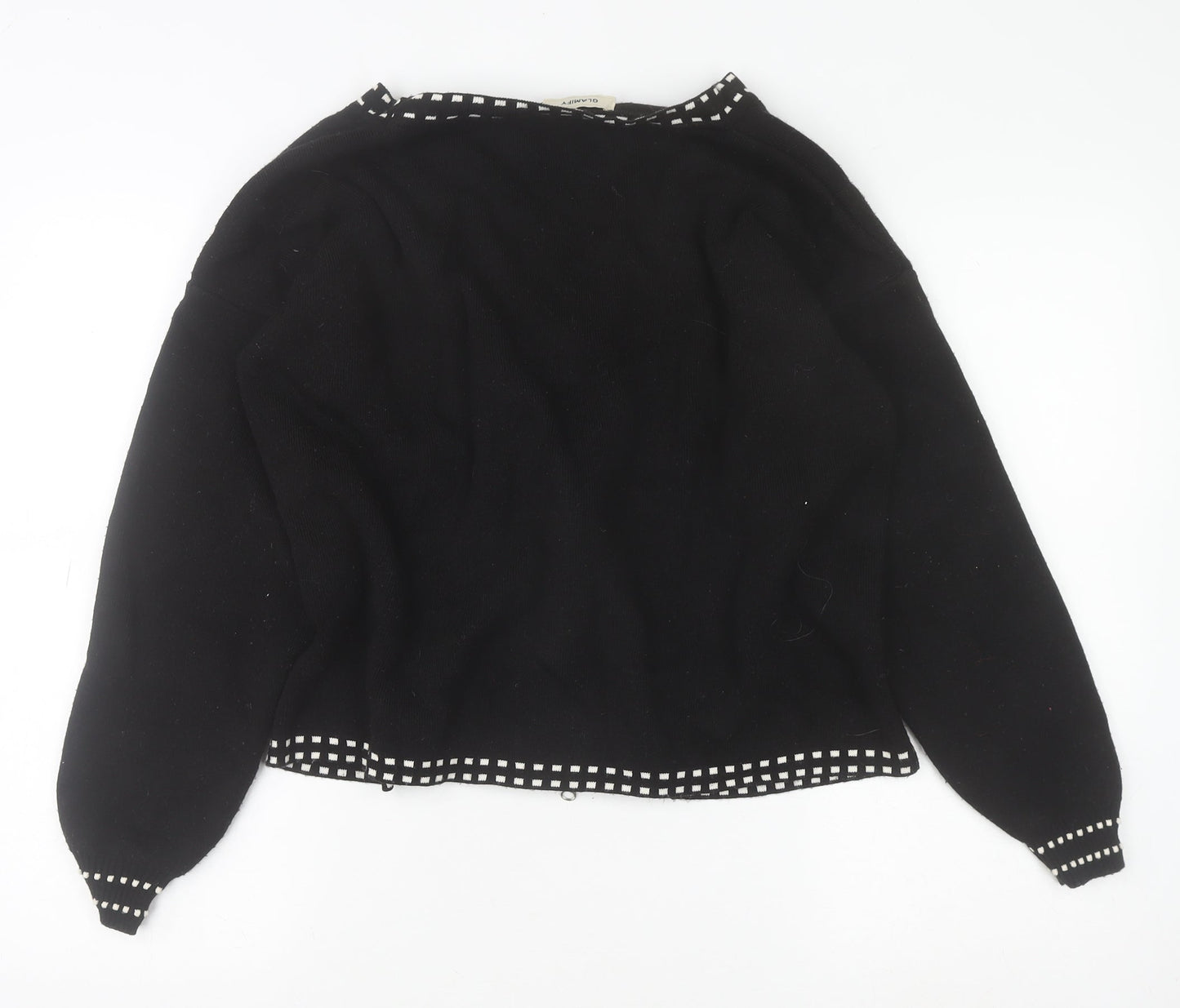 Womens UK Size M Glamify Black Cardigan Jumper