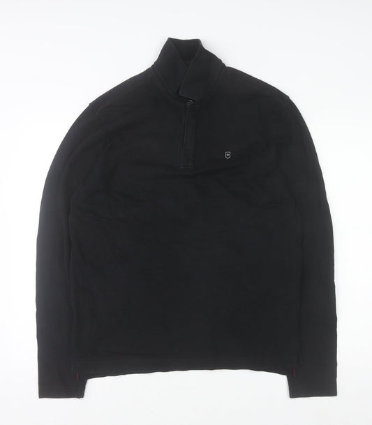 Mens UK Size M Victorinox Black Pullover Sweatshirt