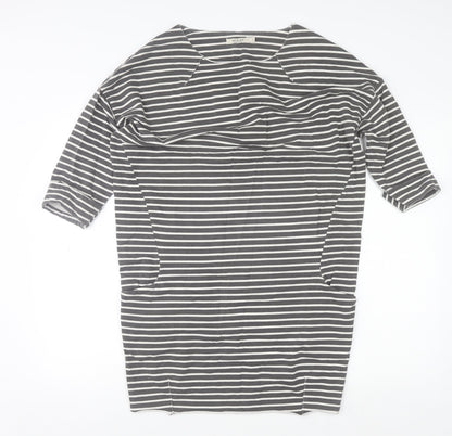 Womens UK Size S Wi & Co Grey Basic T-Shirt