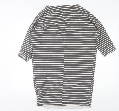 Womens UK Size S Wi & Co Grey Basic T-Shirt