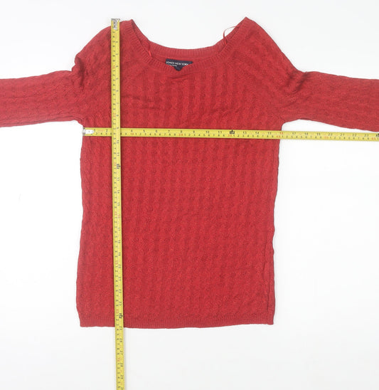 Womens UK Size M Jones New York Red Pullover Jumper
