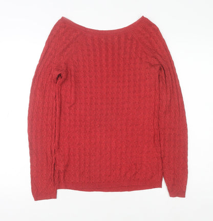 Womens UK Size M Jones New York Red Pullover Jumper