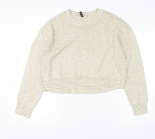 Womens UK Size S H&M Beige Pullover Jumper