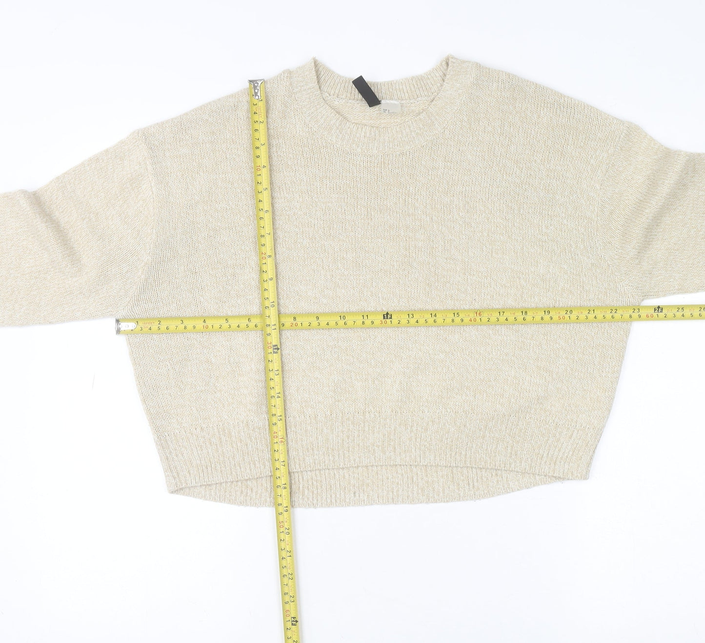 Womens UK Size S H&M Beige Pullover Jumper