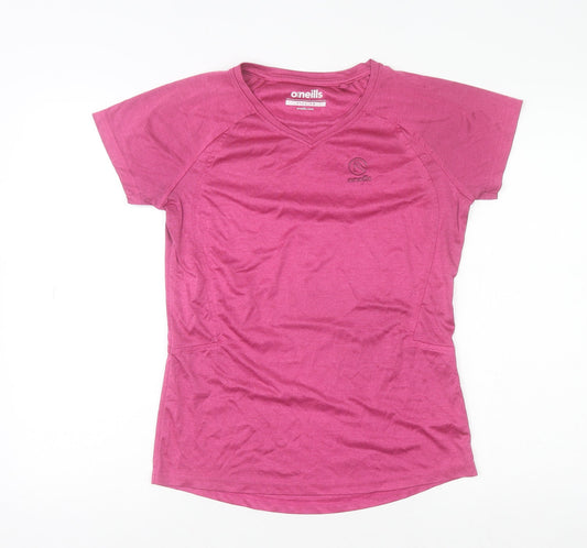 Womens UK Size 10 O’Neills Pink Gym & Training Running & Jogging Yoga T-Shirt