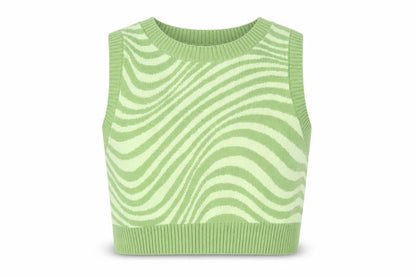 Womens UK Size 12 Divided Green Vest Jumper