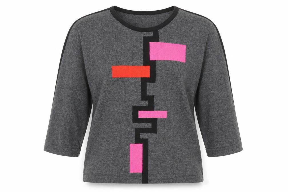 Womens UK Size 12 Christa Probst Grey Pullover Jumper