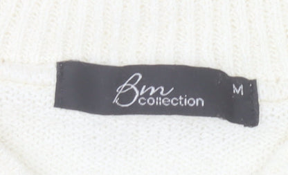 Womens UK Size M Bm Collection Beige Pullover Jumper