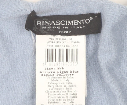 Womens UK Size M/L Rinascimento Blue Pullover Jumper
