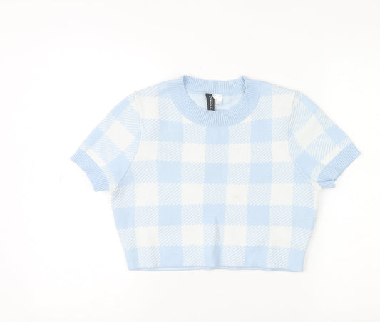 Womens UK Size 12 H&M Blue Pullover Jumper