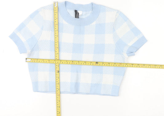 Womens UK Size 12 H&M Blue Pullover Jumper