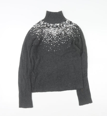 Womens UK Size 8 River Island Grey Pullover Jumper