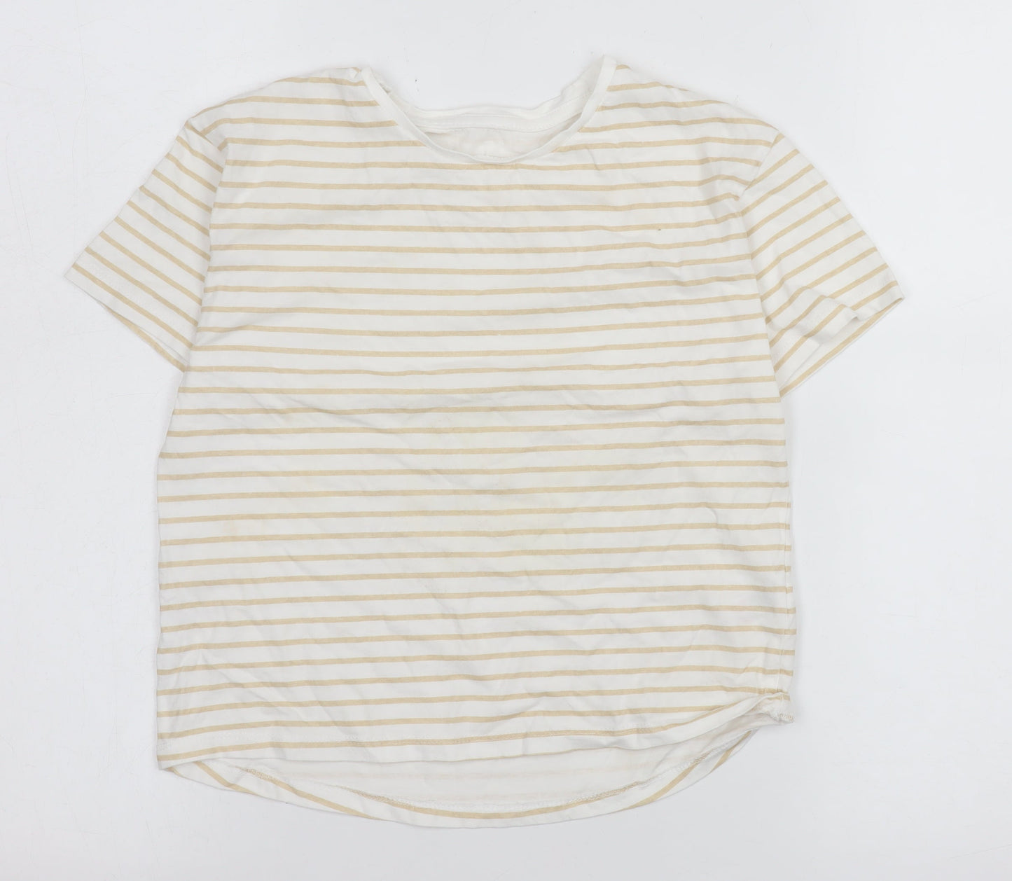Girls UK Size 8-9 Years Dunnes Stores Beige Basic T-Shirt