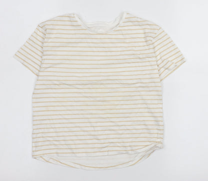 Girls UK Size 8-9 Years Dunnes Stores Beige Basic T-Shirt