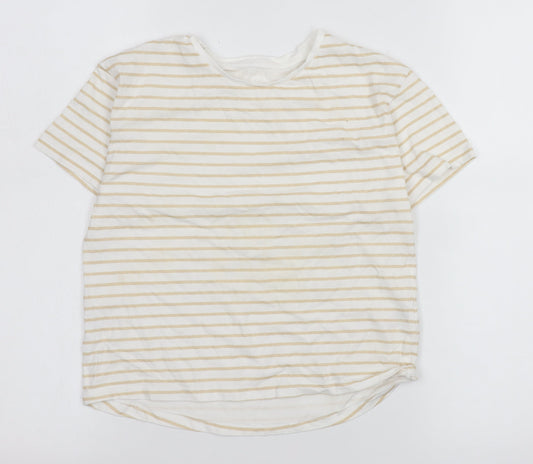 Girls UK Size 8-9 Years Dunnes Stores Beige Basic T-Shirt
