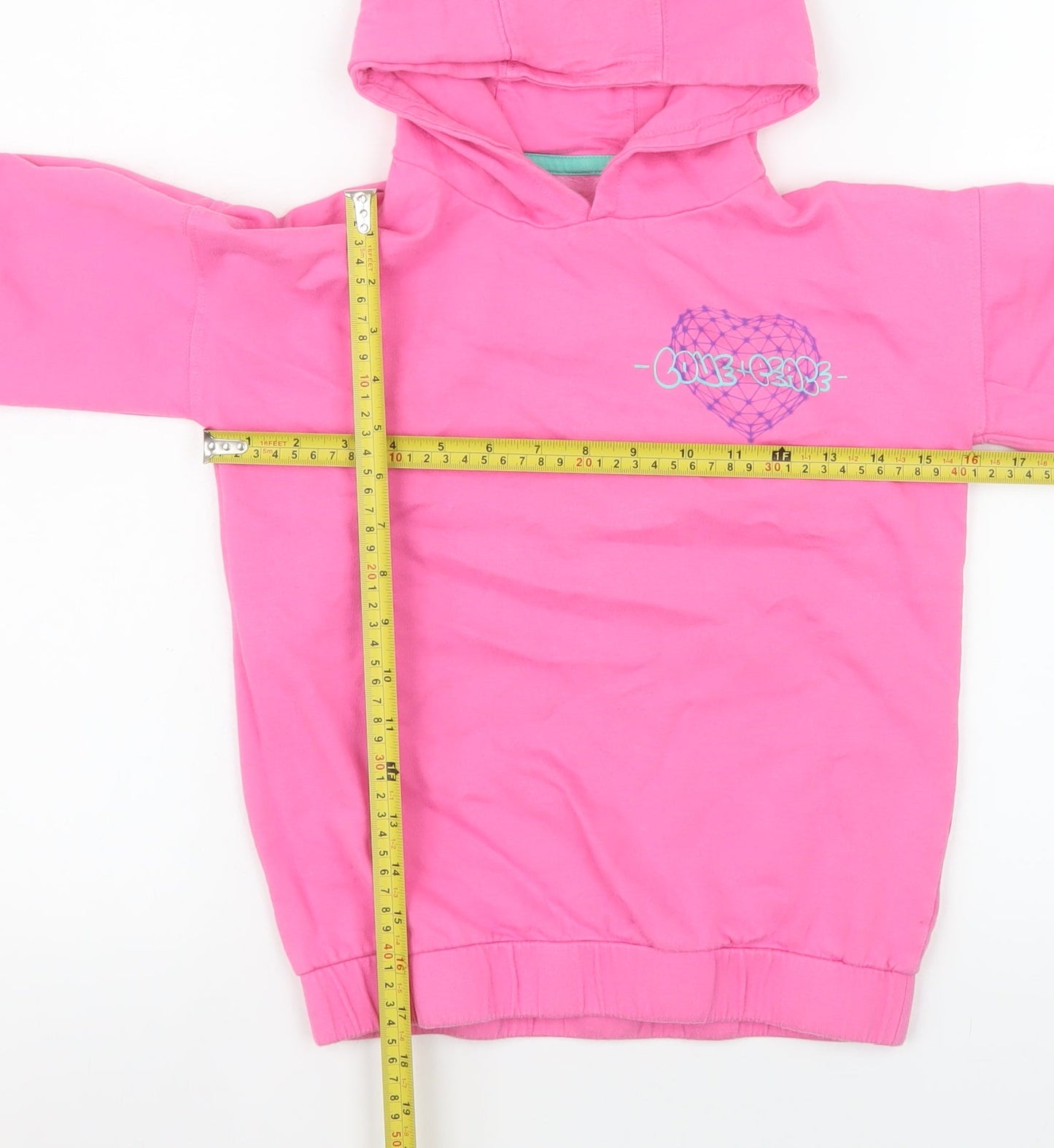 Girls UK Size 4-5 Years Dunnes Stores Pink Pullover Hoodie