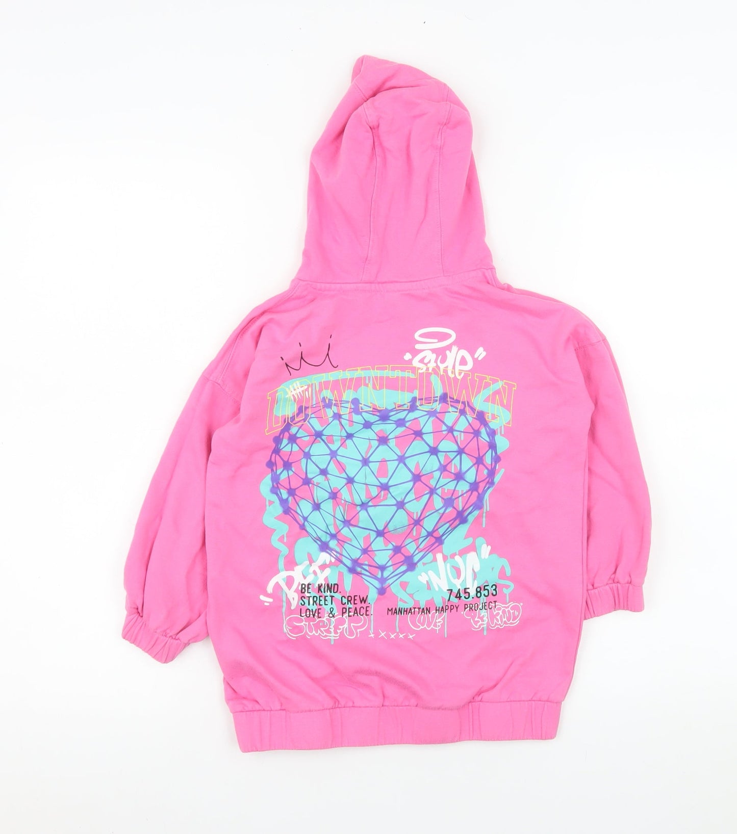 Girls UK Size 4-5 Years Dunnes Stores Pink Pullover Hoodie