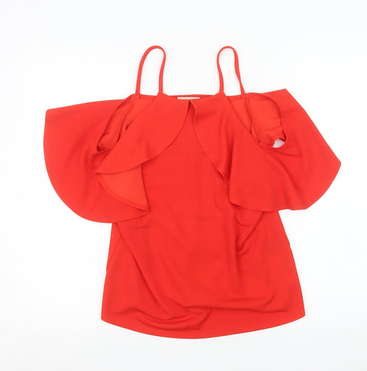 Womens UK Size 10 Matalan Red Camisole Blouse