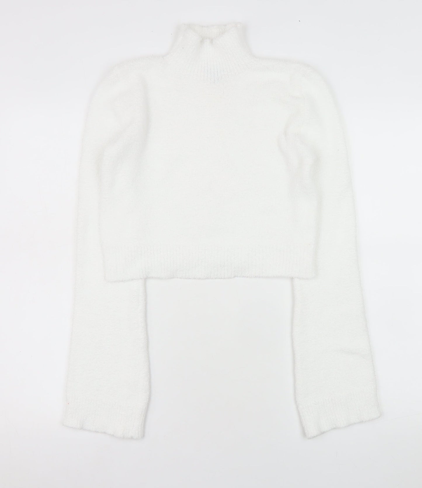 Womens UK Size XS PRETTYLITTLETHING White Pullover Jumper