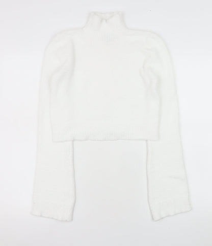 Womens UK Size XS PRETTYLITTLETHING White Pullover Jumper