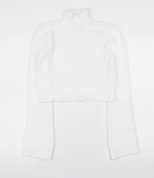 Womens UK Size XS PRETTYLITTLETHING White Pullover Jumper