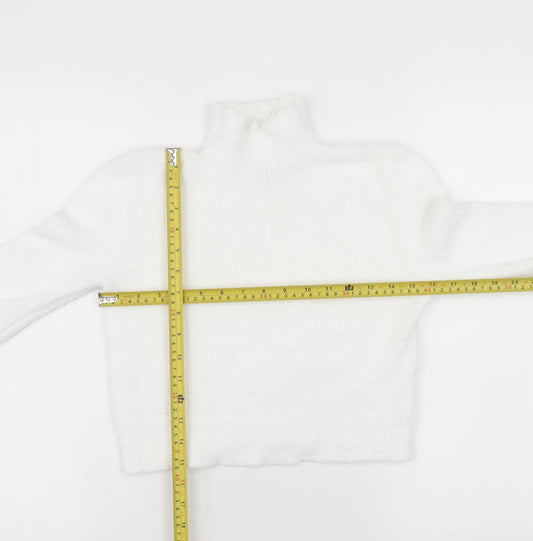 Womens UK Size XS PRETTYLITTLETHING White Pullover Jumper