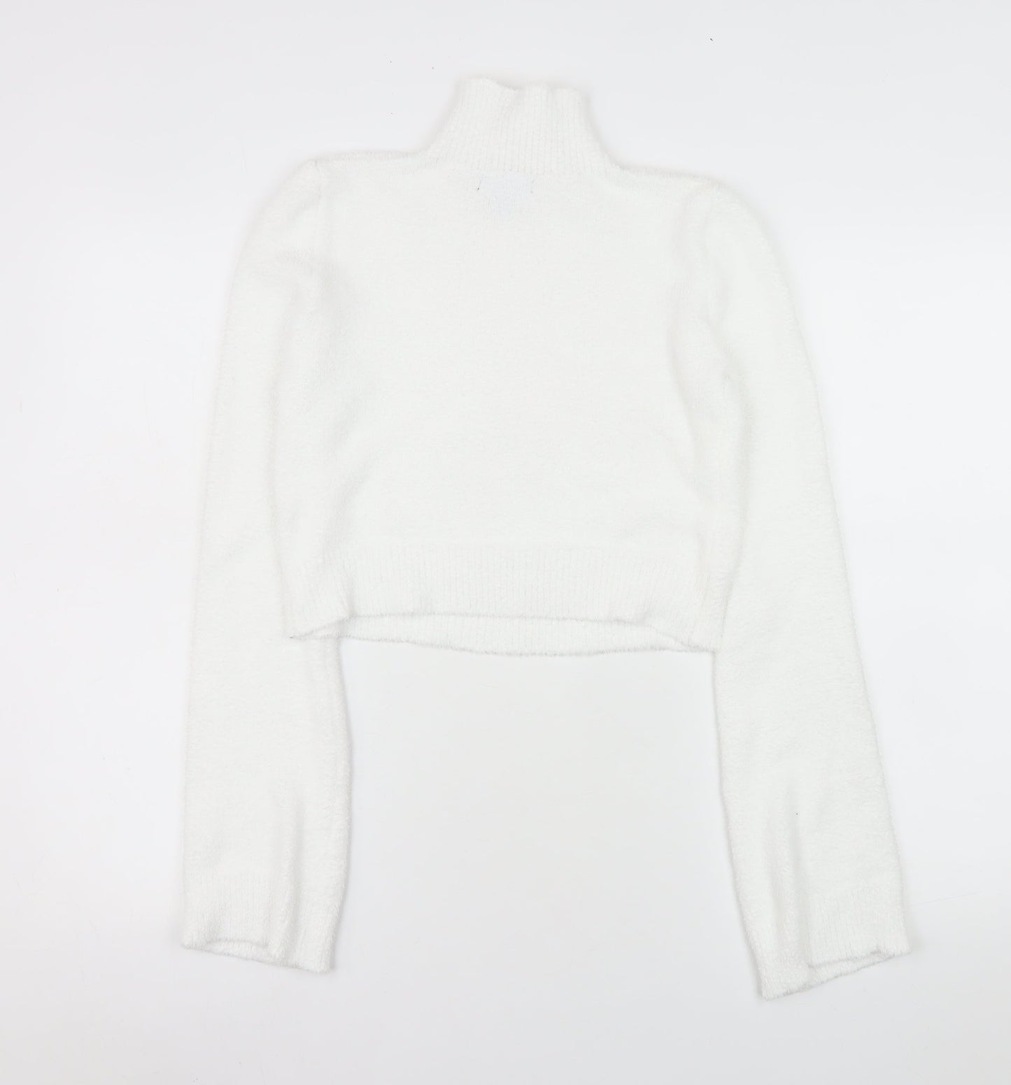 Womens UK Size XS PRETTYLITTLETHING White Pullover Jumper