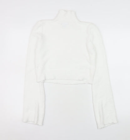 Womens UK Size XS PRETTYLITTLETHING White Pullover Jumper