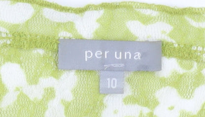 Womens UK Size 10 Marks and Spencer Green Wrap Blouse