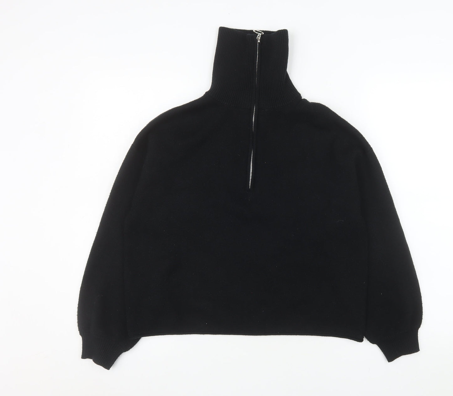 Womens UK Size XS Stradivarius Black Pullover Sweatshirt
