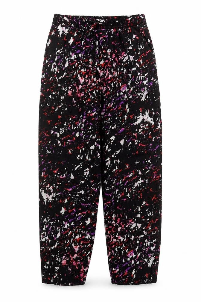 Womens UK Size 12 Warehouse Relaxed Fit Cropped Multicoloured Trousers