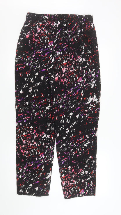 Womens UK Size 12 Warehouse Relaxed Fit Cropped Multicoloured Trousers