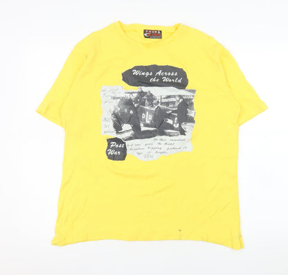 Mens UK Size L John & Rose Yellow  T-Shirt
