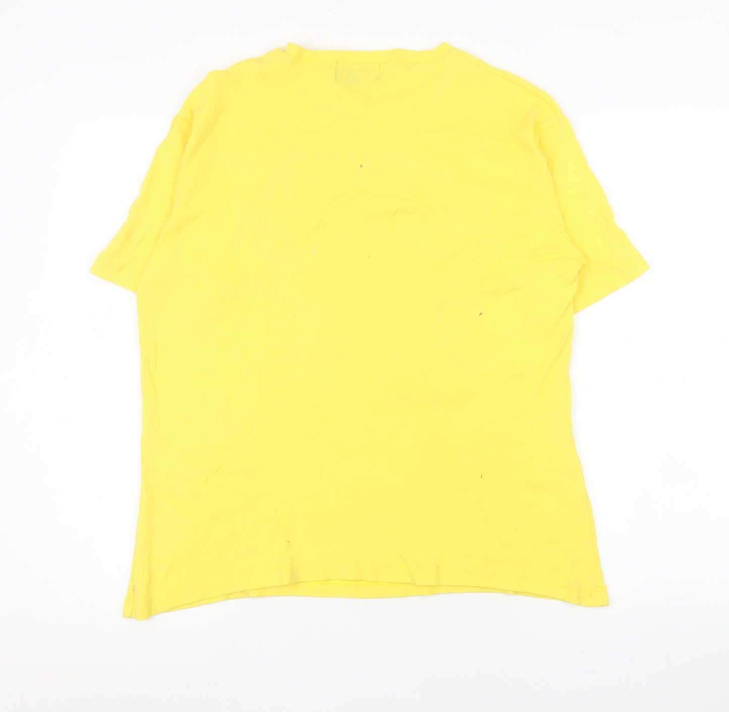 Mens UK Size L John & Rose Yellow  T-Shirt