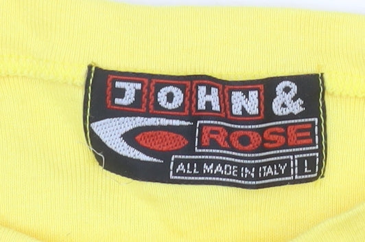 Mens UK Size L John & Rose Yellow  T-Shirt