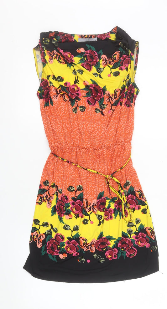 TU Women’s Multicoloured Floral Knee Length A-Line Dress Size 10