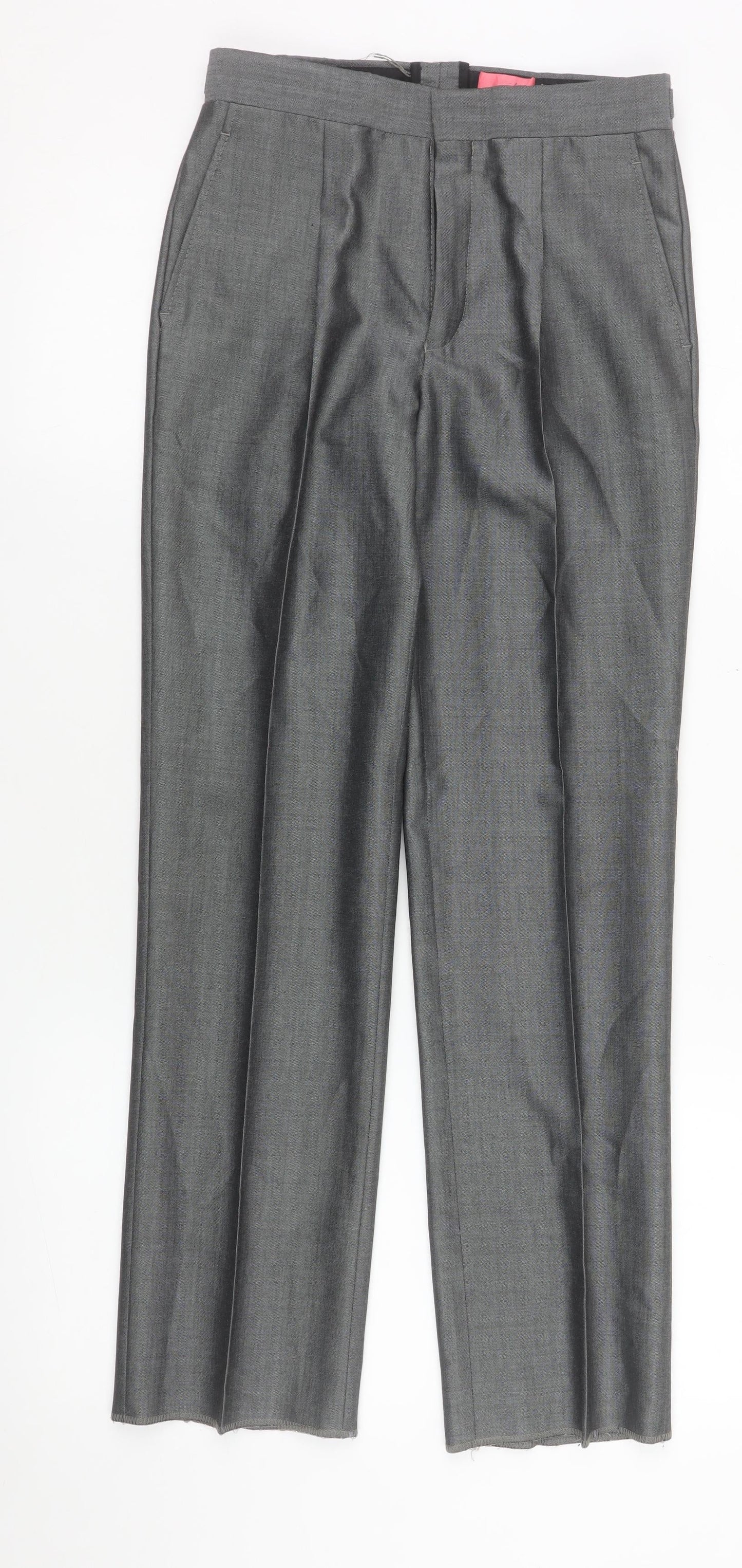Boys UK Size 26 in Torre Regular Fit Dress Pants Grey Trousers