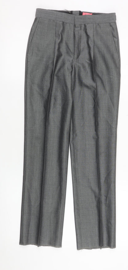 Boys UK Size 26 in Torre Regular Fit Dress Pants Grey Trousers