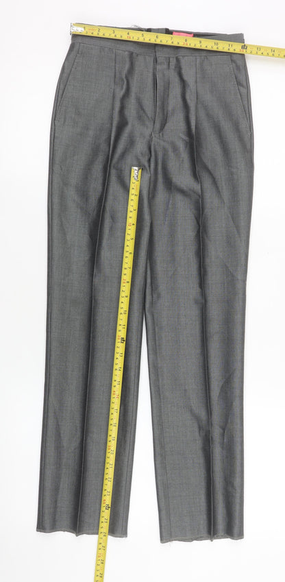 Boys UK Size 26 in Torre Regular Fit Dress Pants Grey Trousers