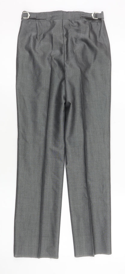 Boys UK Size 26 in Torre Regular Fit Dress Pants Grey Trousers
