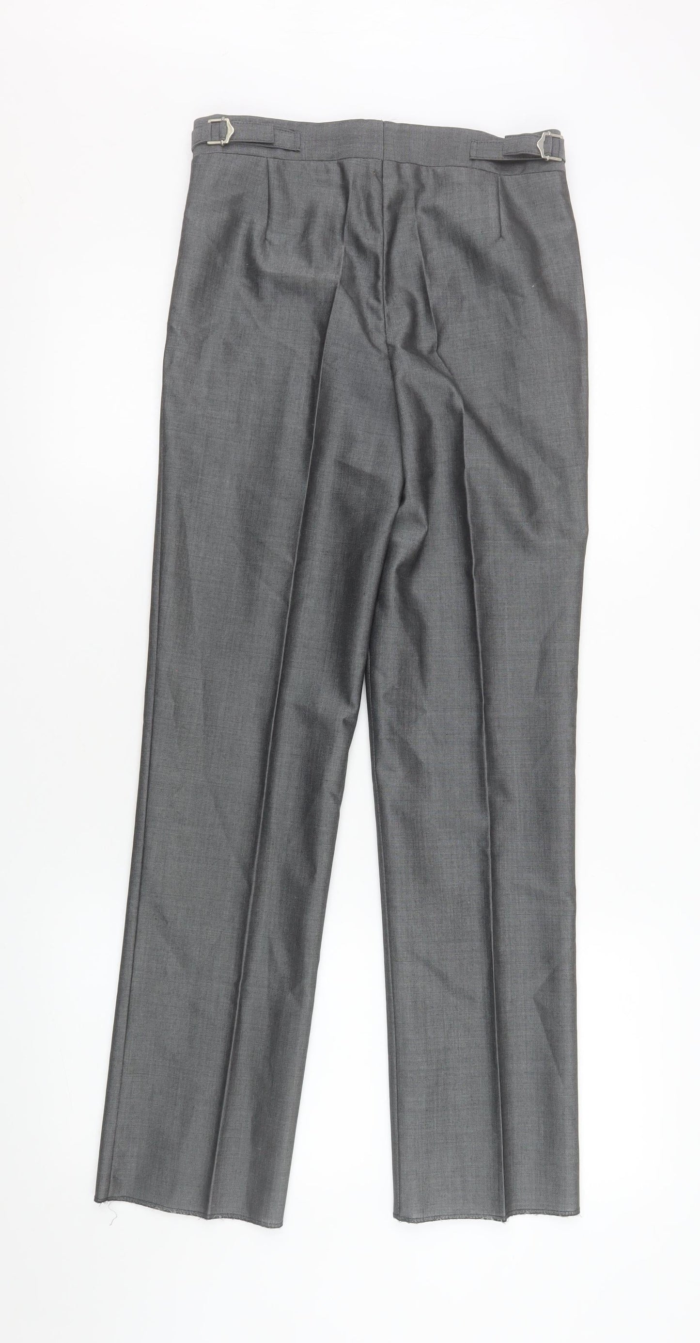Boys UK Size 28 in Torre Regular Fit Dress Pants Grey Trousers