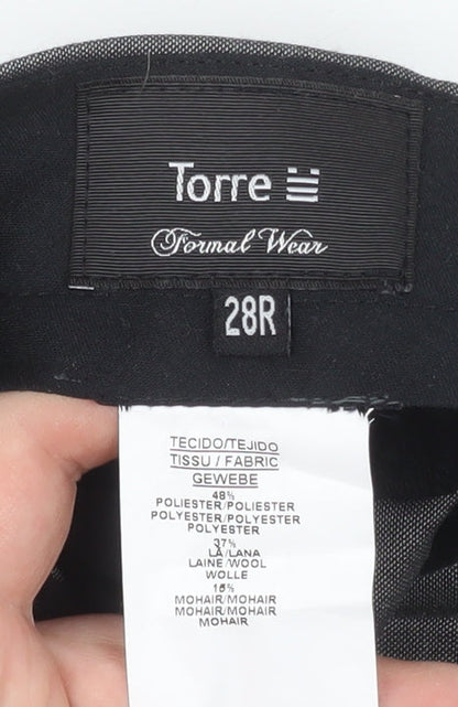 Boys UK Size 28 in Torre Regular Fit Dress Pants Grey Trousers