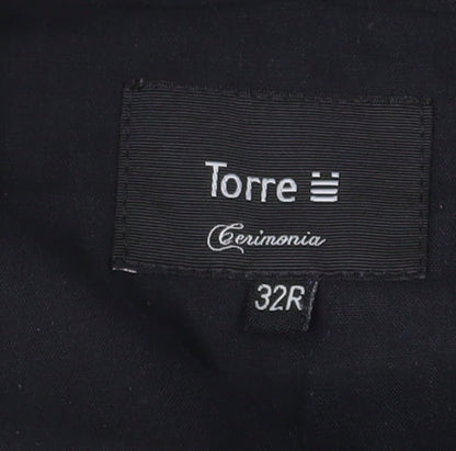 Mens UK Size 32R Torre Regular Fit Dress Pants Grey Trousers