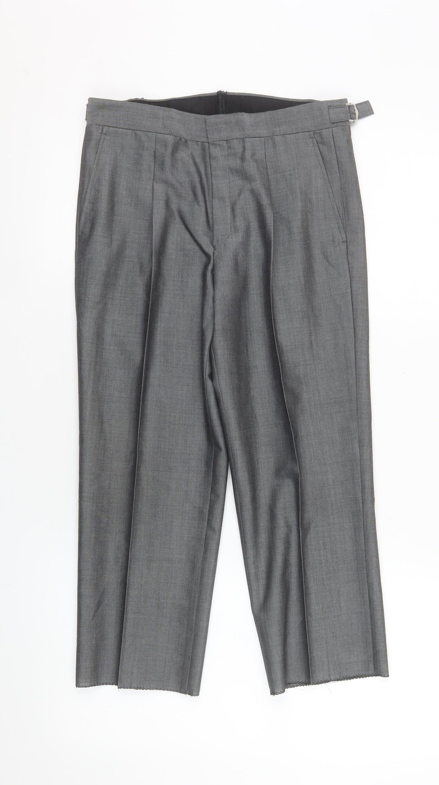 Boys UK Size 28R Torre Regular Fit Dress Pants Grey Trousers