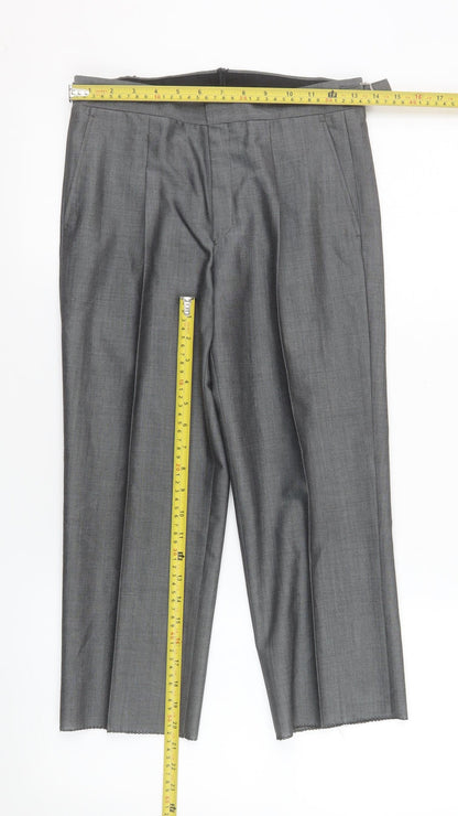 Boys UK Size 28R Torre Regular Fit Dress Pants Grey Trousers
