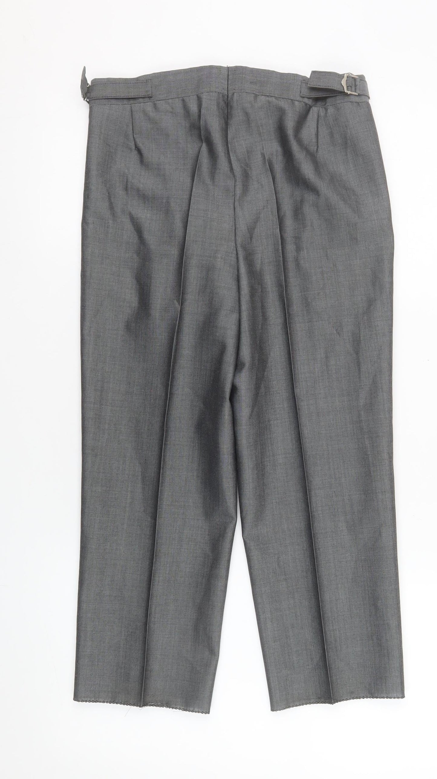 Boys UK Size 28R Torre Regular Fit Dress Pants Grey Trousers