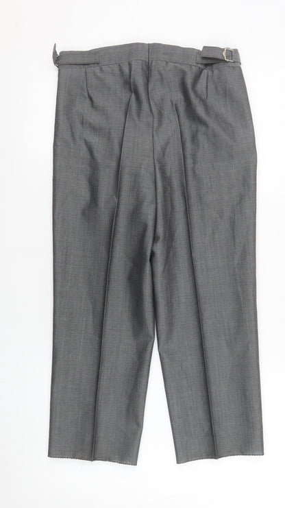 Boys UK Size 28R Torre Regular Fit Dress Pants Grey Trousers